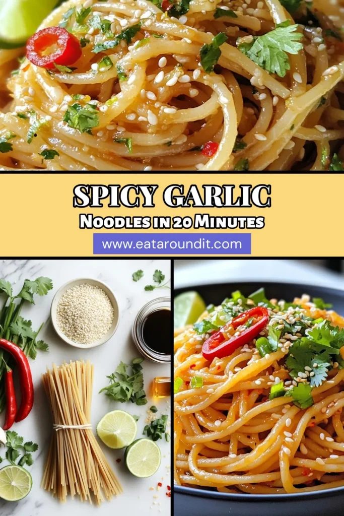 Indulge in the bold flavors of Spicy Garlic Noodles with this quick Asian Pasta Recipe! This Sesame Noodle Recipe features whole wheat ramen for a healthy twist, making it a perfect vegan noodle dish. In just 20 minutes, you can enjoy a delicious meal that's easy to prepare. Perfect for busy weeknights or a cozy dinner. Click to save this simple, spicy recipe now! #SpicyGarlicNoodles #VeganRecipe #WholeWheatNoodles #AsianCuisine