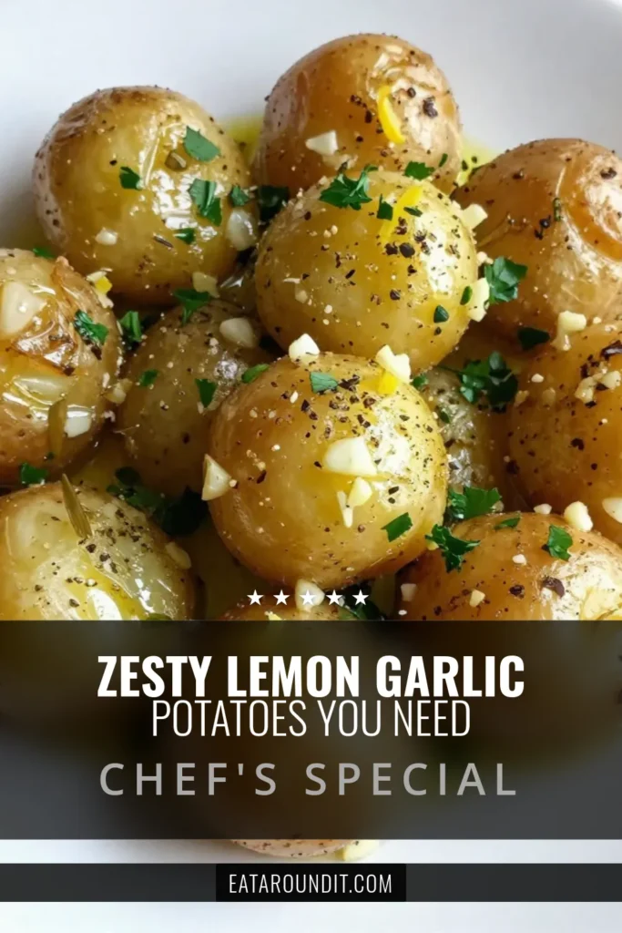 Elevate your dinner with these delicious Greek lemon garlic potatoes! This roasted baby potatoes recipe is the perfect zesty potato side dish for any occasion. Made with easy lemon garlic potatoes, they offer a delightful Mediterranean flair that everyone will love. Ready in just 45 minutes, it’s a must-try! Don’t miss out—save this Mediterranean potato recipe for your next meal! #GreekLemonGarlicPotatoes #RoastedPotatoes #EasyRecipes #MediterraneanCuisine