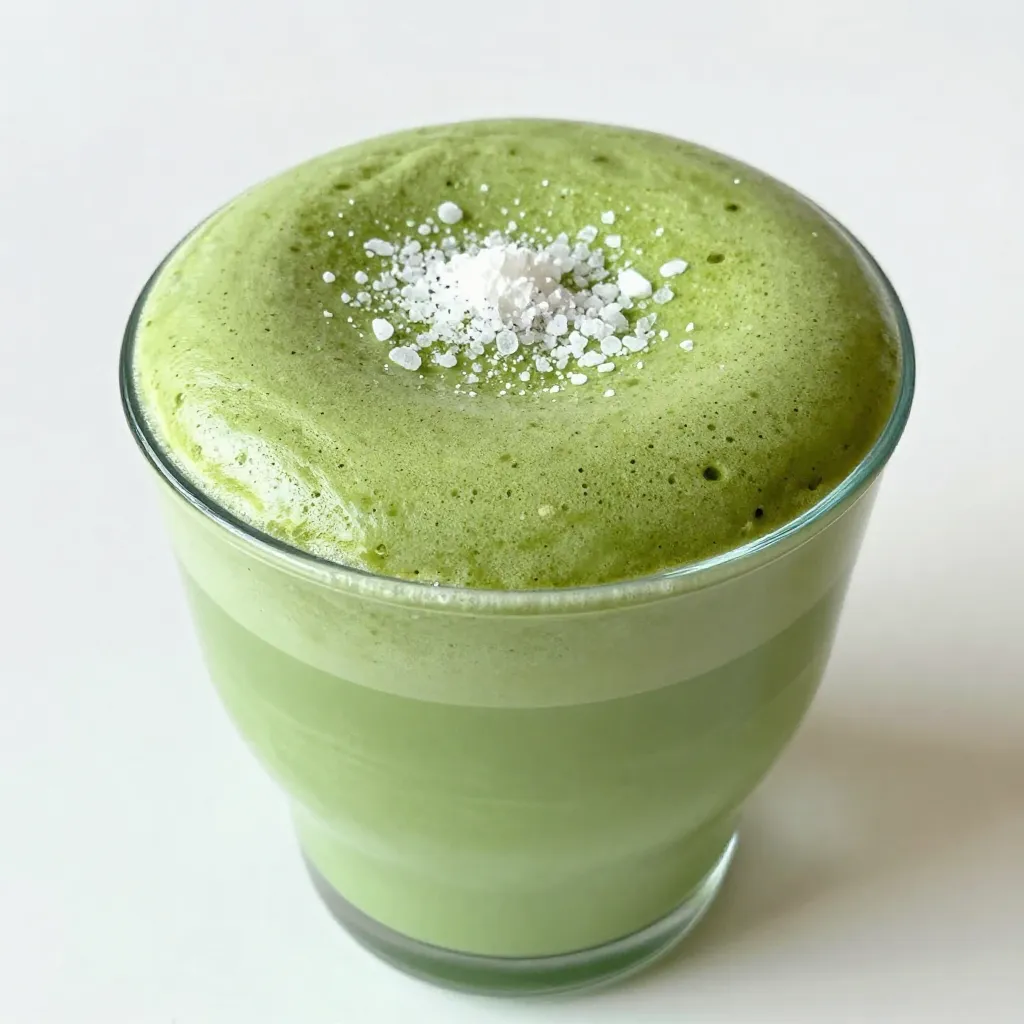 To make whipped matcha dalgona, you need just a few simple items. Here’s what to gather: - 2 tablespoons matcha powder - 2 tablespoons hot water - 2 tablespoons granulated sugar - 1 cup milk (dairy or plant-based) - Ice cubes (optional) - A pinch of fine sea salt - Whipped cream (optional) These ingredients are easy to find. Matcha powder gives this drink its bright green color and unique flavor. Sugar adds sweetness, while milk creates a creamy base. Matcha offers many health perks. It is packed with antioxidants that help fight free radicals. These antioxidants can boost your immune system. Matcha can also improve focus and calm your mind. It contains caffeine, but it releases it slowly, so you won’t feel jittery. Plus, matcha can help enhance your metabolism, which is great for energy. You can elevate your whipped matcha dalgona with some fun garnishes. Here are some ideas to try: - Dusting of matcha powder - Matcha-flavored sprinkles - A drizzle of honey or maple syrup - Shaved chocolate for a sweet touch These add-ins not only look great but also add extra flavor. Feel free to get creative with your toppings! {{ingredient_image_2}} To start, gather your ingredients. You need matcha powder, hot water, and granulated sugar. In a medium bowl, mix 2 tablespoons of matcha powder with 2 tablespoons of hot water. Add 2 tablespoons of granulated sugar to the bowl. Stir gently until the sugar and matcha dissolve. This step sets the base for your whipped treat. Next, it’s time to whip! Use a hand mixer or whisk to beat the mixture. Whip it vigorously for about 3 to 5 minutes with an electric mixer. If you are using a whisk, it may take up to 10 minutes. You want the mix to turn thick and frothy. It should look like whipped cream. For added flavor, sprinkle in a pinch of fine sea salt while whipping. This brings out the matcha's rich taste. Now, grab a serving glass. Fill it halfway with your choice of milk. If you like it cold, add some ice cubes. Carefully spoon the whipped matcha on top of the milk. This creates a beautiful layered look. You can stir the layers together or leave them separate for a stunning visual. For a special touch, add a dollop of whipped cream on top. Serve with a straw or spoon, and enjoy your delightful treat! To whip matcha well, you can use a few tools. A hand mixer works great. It saves time and gives you fluffy foam. If you prefer a workout, a whisk is also good. Just know it takes longer to whip by hand. You may also want a sifter for the matcha powder. Sifting helps remove lumps and gives a smooth texture. Lastly, use a mixing bowl that is deep enough to avoid spills. Avoid these common errors to get the best results. First, do not skip the hot water. It helps dissolve the sugar and matcha. If the water is too cold, the matcha will clump. Next, don’t rush the whipping process. You need to whip until it is thick and fluffy. If it seems too runny, keep going! Finally, watch the salt. A pinch is enough to enhance the flavor. Too much salt can ruin the taste. You can easily boost your whipped matcha's flavor and texture. Try adding a splash of vanilla extract during whipping for warmth. This pairs well with matcha. You can also use coconut milk instead of regular milk for a tropical twist. For a creamier texture, top your drink with whipped cream. This adds richness and makes it look fancy. Finally, sprinkle a little extra matcha on top for a nice touch! Pro Tips Use High-Quality Matcha: The flavor and color of your whipped matcha will largely depend on the quality of the matcha powder you use. Go for ceremonial grade matcha for the best results. Control the Sweetness: Adjust the amount of sugar based on your preference. If you prefer a less sweet drink, start with 1 tablespoon of sugar and taste as you go. Experiment with Milk Alternatives: For a unique twist, try different plant-based milks such as almond, oat, or coconut milk. Each will impart its own flavor profile to the drink. Chill the Milk: If you’re making an iced version, chill the milk beforehand. This will keep the drink cold longer and enhance your refreshing experience. {{image_4}} You can enjoy Whipped Matcha Dalgona in two ways: iced or hot. For the iced version, start with cold milk and add ice cubes. This makes it refreshing and perfect for warm days. The cold milk contrasts nicely with the warm, whipped matcha on top. If you prefer a warm drink, use hot milk instead. This gives a cozy feel. The hot version feels great on chilly days. Both styles taste amazing, so try each one! You can also change the flavor of your Whipped Matcha Dalgona. Adding a splash of vanilla extract gives it a sweet touch. Almond extract adds a nutty twist. You can experiment with other flavors, too. Try adding a little cinnamon or even cocoa powder for a chocolatey taste. These infusions make your drink unique and fun. Get creative and find your favorite flavor mix! The milk you choose greatly impacts the taste and texture of your drink. You can use regular dairy milk for a rich flavor. Whole milk gives a creamy texture. If you prefer plant-based options, almond, oat, or soy milk work well. Each brings a different taste. Almond milk is nutty, while oat milk is smooth and creamy. Try different milks to find your best match! If you have leftover whipped matcha, store it in an airtight container. Keep it in the fridge. It will stay fresh for about two days. Avoid letting it sit out too long. If it separates, just whip it again lightly before serving. To prep in advance, you can make the whipped matcha ahead of time. Store it in the fridge, as noted. Prepare the milk closer to serving. This keeps everything fresh. If you want an iced drink, add ice cubes just before serving. - Matcha powder: Use within six months for best flavor. - Granulated sugar: Lasts indefinitely if kept dry. - Milk: Check the date, but it usually lasts about a week after opening. - Whipped cream: Use within a few days to enjoy its peak taste. Storing your ingredients properly helps you enjoy this treat longer! Dalgona coffee is a frothy drink made with instant coffee, sugar, and hot water. You whip these ingredients until they form a thick foam. Whipped matcha uses matcha powder instead of coffee. Both drinks have a creamy layer on top. The main difference is the base flavor: coffee vs. matcha. Matcha gives a bright green color and a unique taste. Yes, you can use powdered sugar instead of granulated sugar. Powdered sugar dissolves quickly, which can help create a smooth foam. However, it may alter the texture slightly. Granulated sugar adds a better structure to the whipped matcha. If you want a sweeter drink, feel free to adjust the amount. To make a larger batch, simply multiply the ingredients. For each serving, use: - 2 tablespoons matcha powder - 2 tablespoons hot water - 2 tablespoons granulated sugar - 1 cup milk For example, if you want to serve four, use eight tablespoons of each main ingredient. Whip all the matcha at once in a big bowl. Pour the milk into multiple glasses and top with the whipped matcha. Enjoy this delightful treat with friends! Whipped Matcha Dalgona is easy and fun to make. We discussed the key ingredients needed, including matcha and sugar, and learned about its health perks. The step-by-step guide showed how to achieve that perfect whipped texture. You also discovered helpful tips, fun variations, and storage tips. Try it with different flavors or milk types to find your favorite. Enjoy experimenting with this simple treat! You’ll love making it just right, sip after sip.